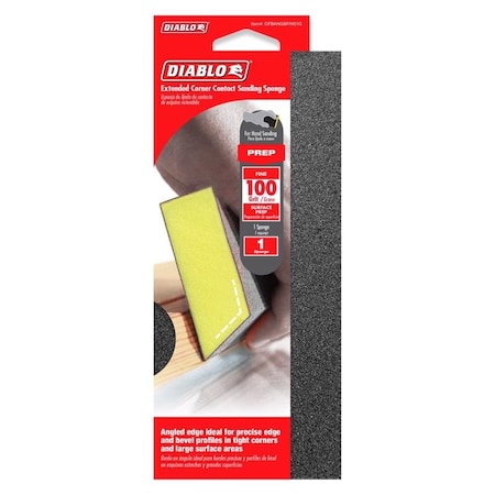 Diablo Diablo 8 in. L X 3 in. W X 1 in. 100 Grit Fine Angled Sanding Sponge DFBANGBFIN01G
